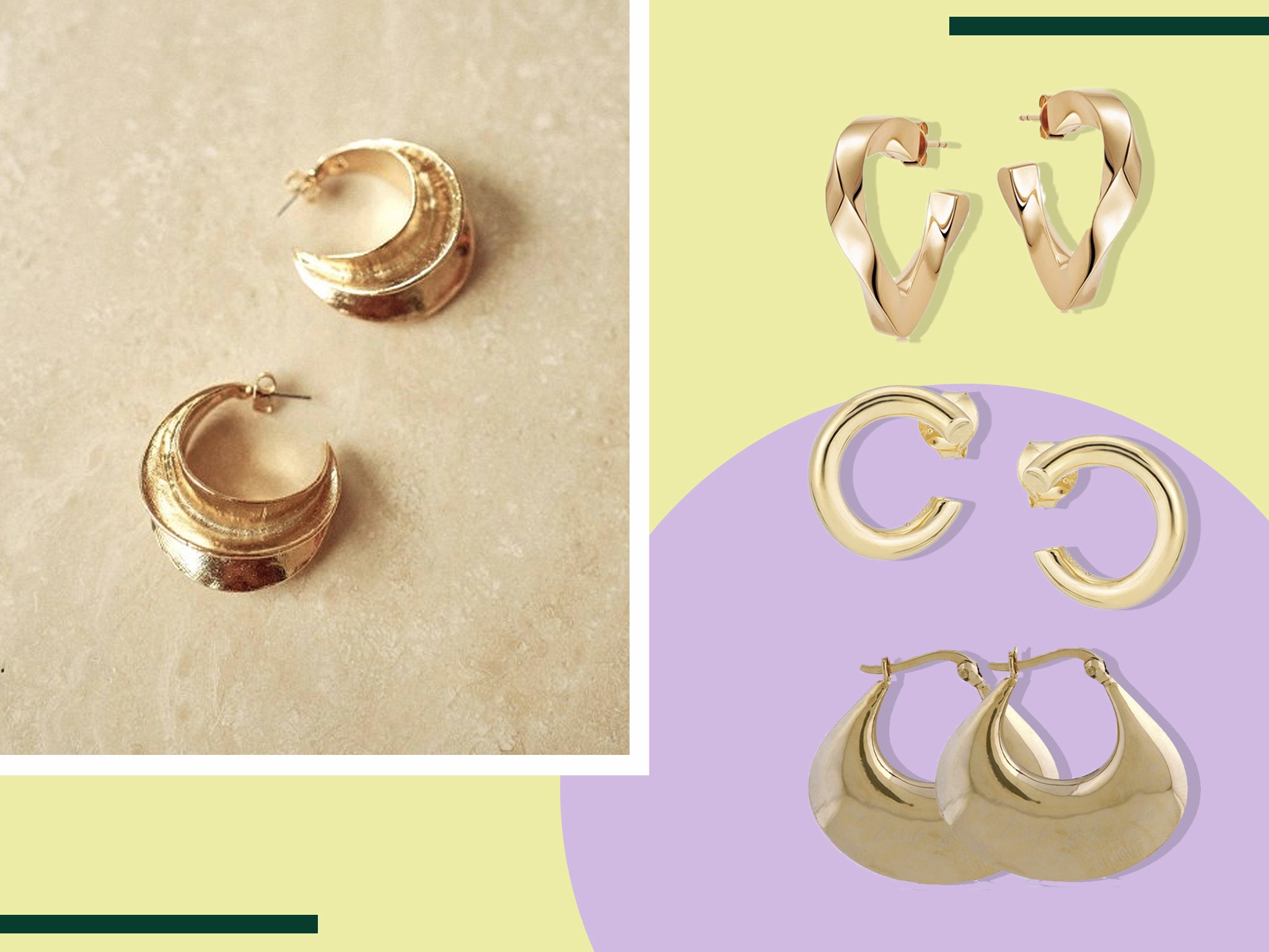 Simple Swinging Earrings Sensitive skin Silver unique Gift for her high quality Gold Vintage style